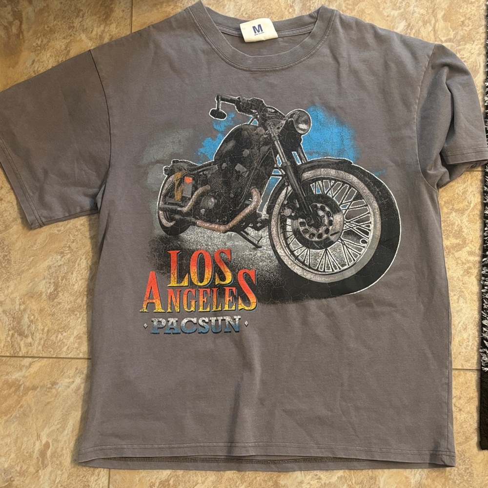 PacSun Charcoal Motorcycle Graphic tee